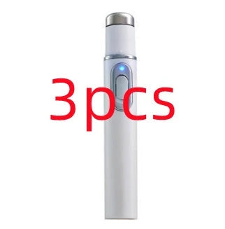 Blue Light Therapy Pen for treating acne, scars, and wrinkles with precise blue light, warming, and microcurrent technology