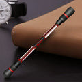Frosted silica gel anti-slip rotating pen showing 0.35mm tip and textured grip