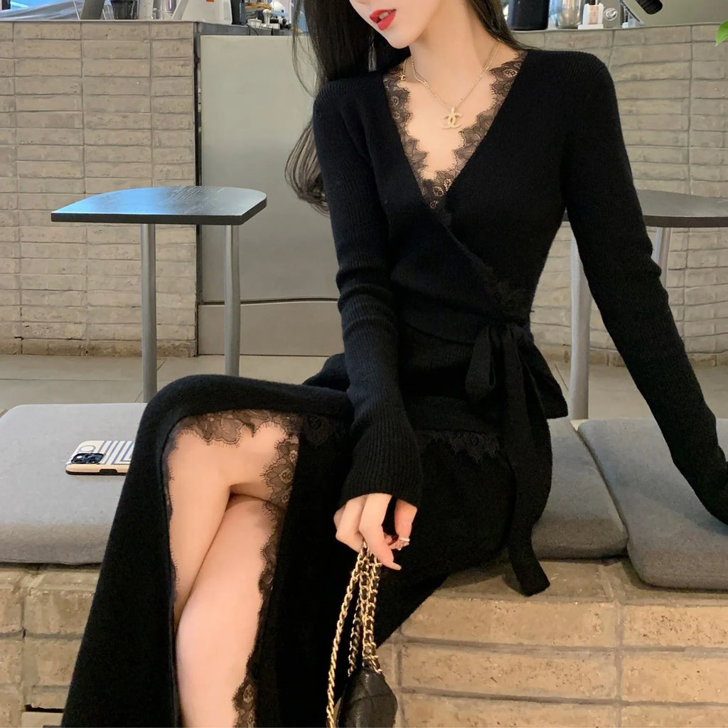 Black polyester princess dress skirt for women with slim fit and Asian sizing