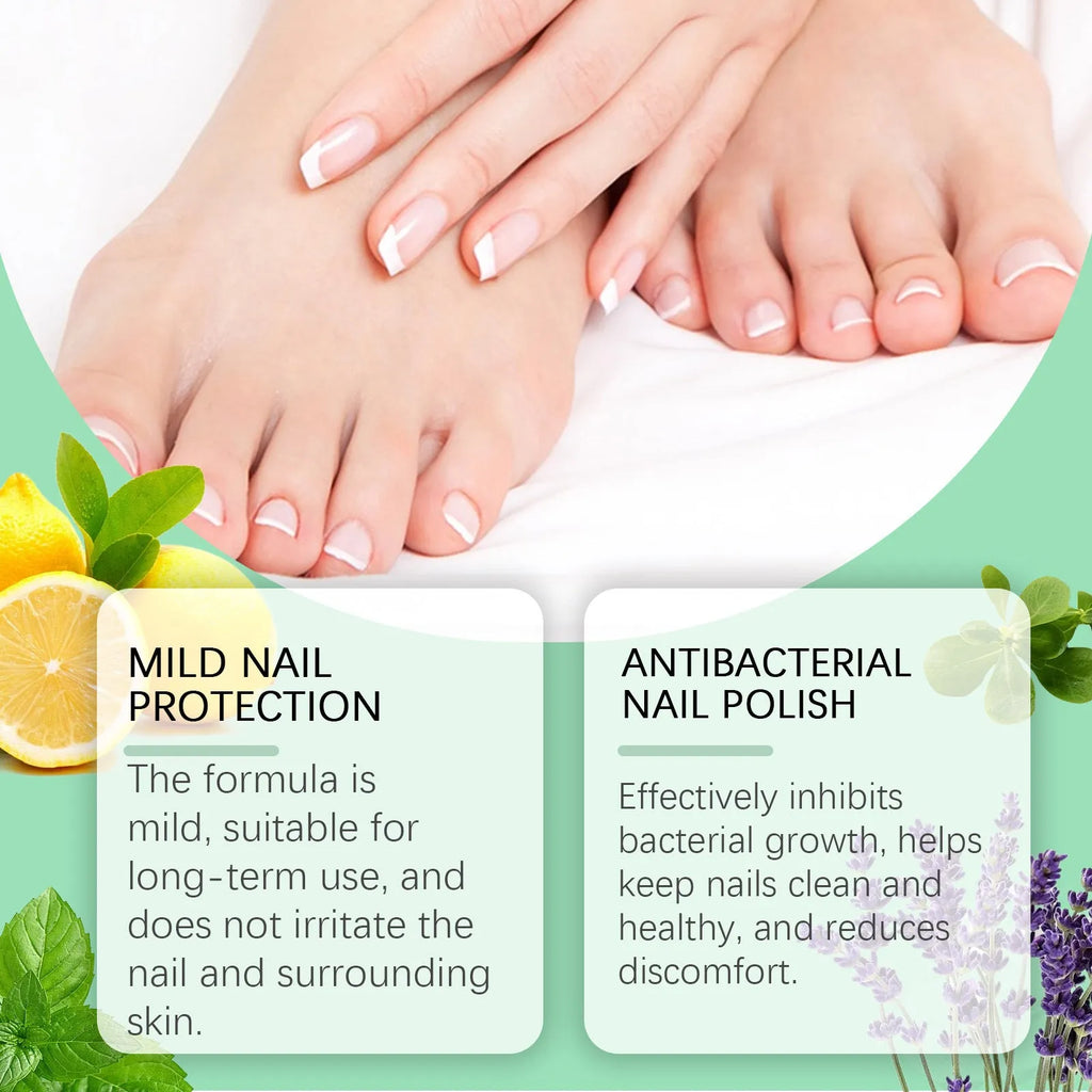 30ml bottle of nail care nursing solution with applicator for gentle daily cleaning