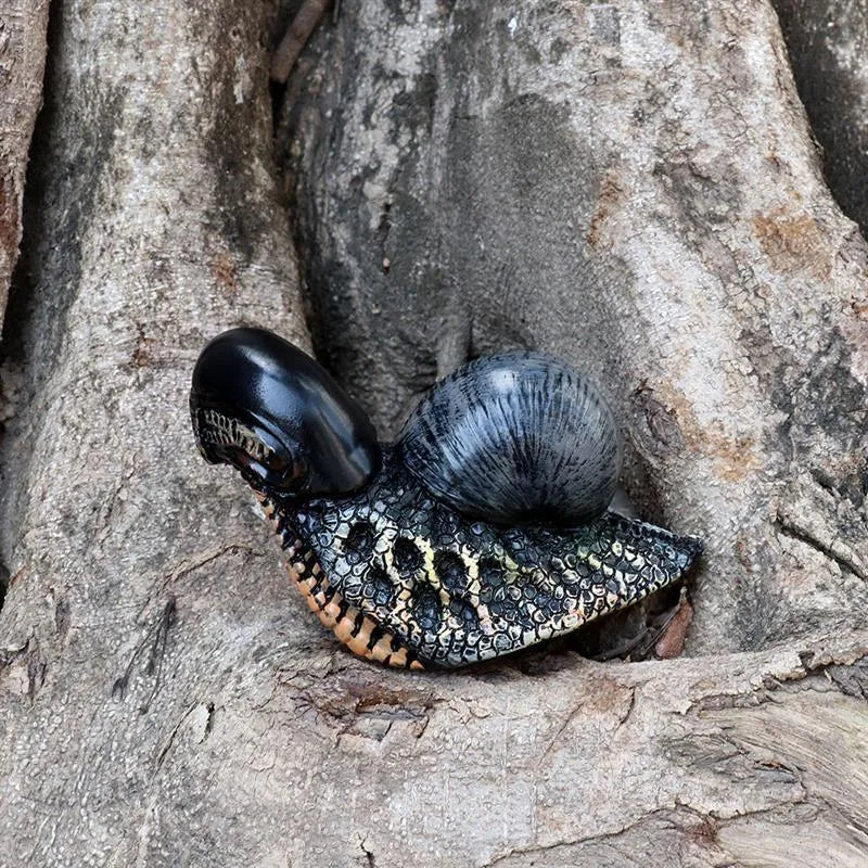 Modern minimalist snail sculpture crafted from solid resin for garden and indoor decoration