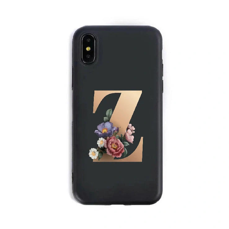 26 English alphabet silicone phone cases featuring TPU construction with painted cartoon designs, compatible with iPhone 14 models including Pro and Pro Max variants, offering protection with various style elements like animals, rhinestones, and letters.