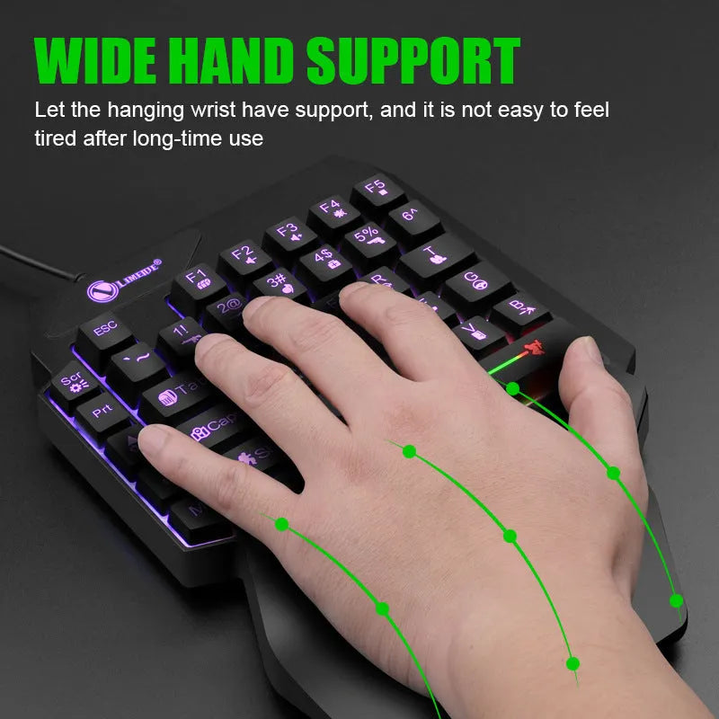 GK103S one-handed gaming mechanical keyboard mouse converter with 1.2 metre cable
