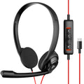 NUBWO HW02 bilateral wired headset with mesh fabric earmuffs and TYPE-C plug