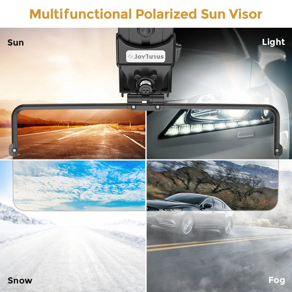 Polarized car sun visor with anti-glare and UV protection features