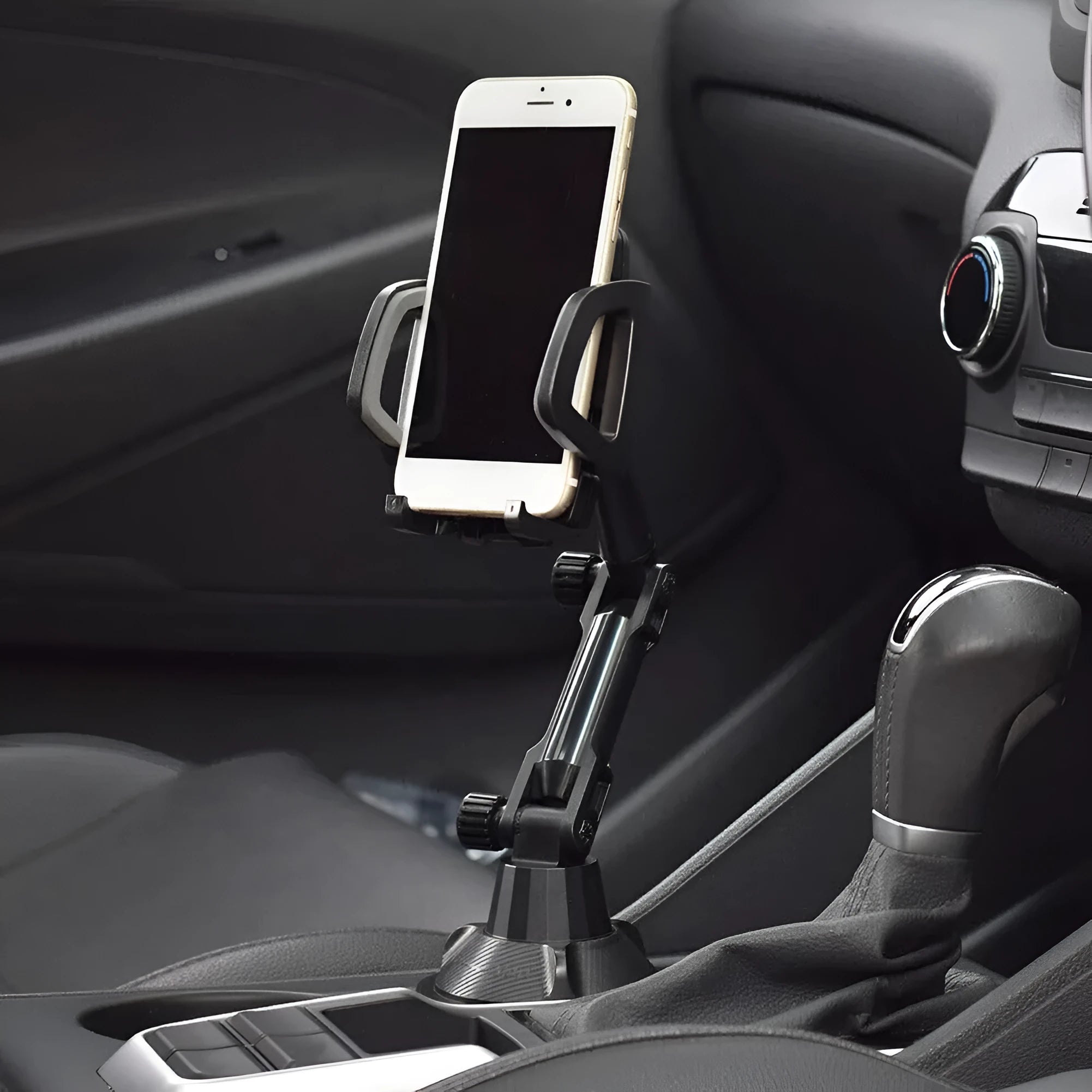 Adjustable car water cup-bit mobile phone holder with 4.5-9.5cm clamp for Apple Huawei Xiaomi