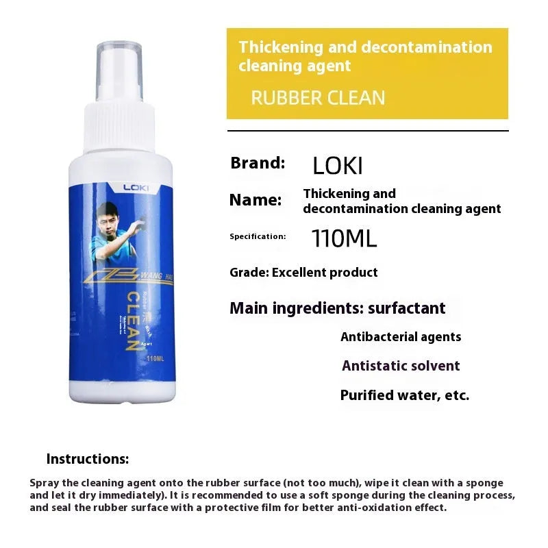 110ml table tennis rubber cleaning liquid bottle with sponge applicator for ping pong bat maintenance