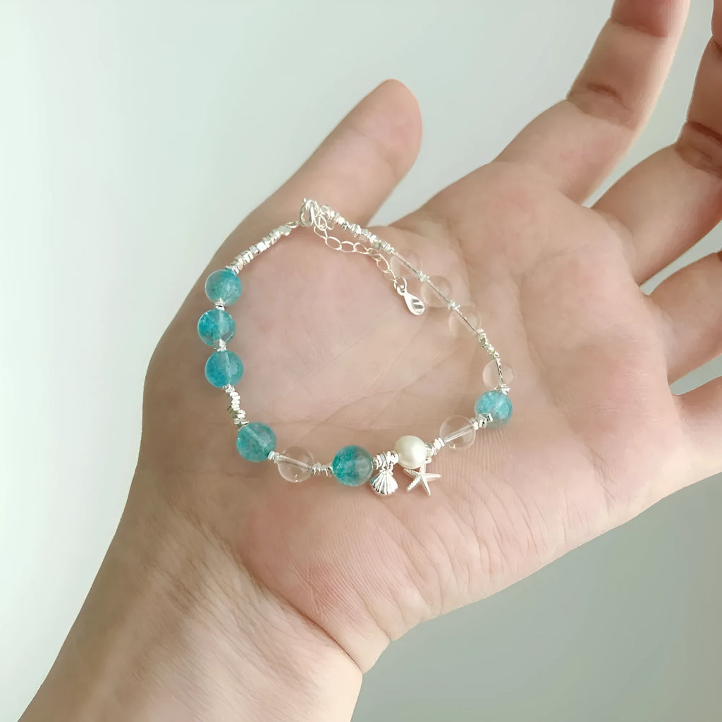 S925 sterling silver geometric bracelet for women with silver electroplated finish
