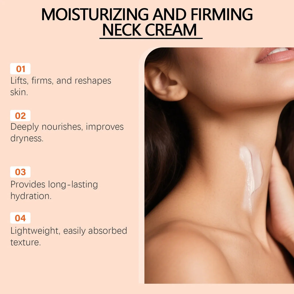 50g neck moisturising cream in compact packaging for daily contour skin care