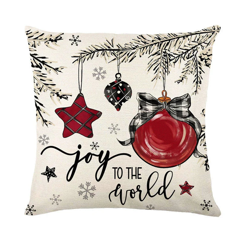 Cozy Christmas cushion cover with vibrant holiday design, perfect for adding festive style to any home