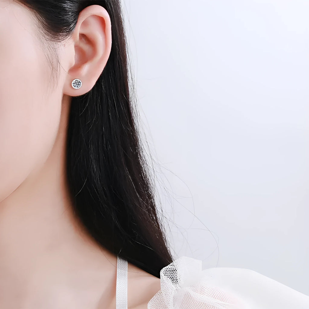 925 sterling silver Pt950 gold plated earrings with choice of moissanite or zircon stones