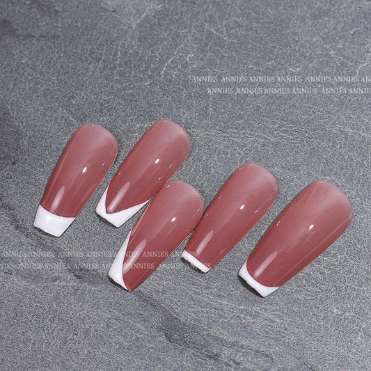 2.8cm transparent silicone French nail stamp with scraper tool for precise manicures