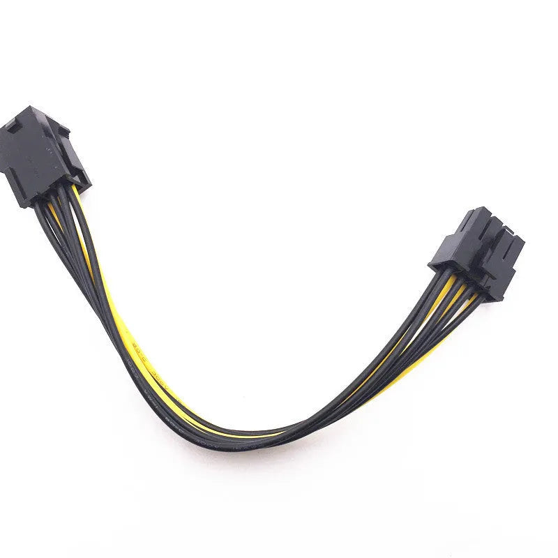 6P to 8P graphics card power extension cable 20cm length for PC builds