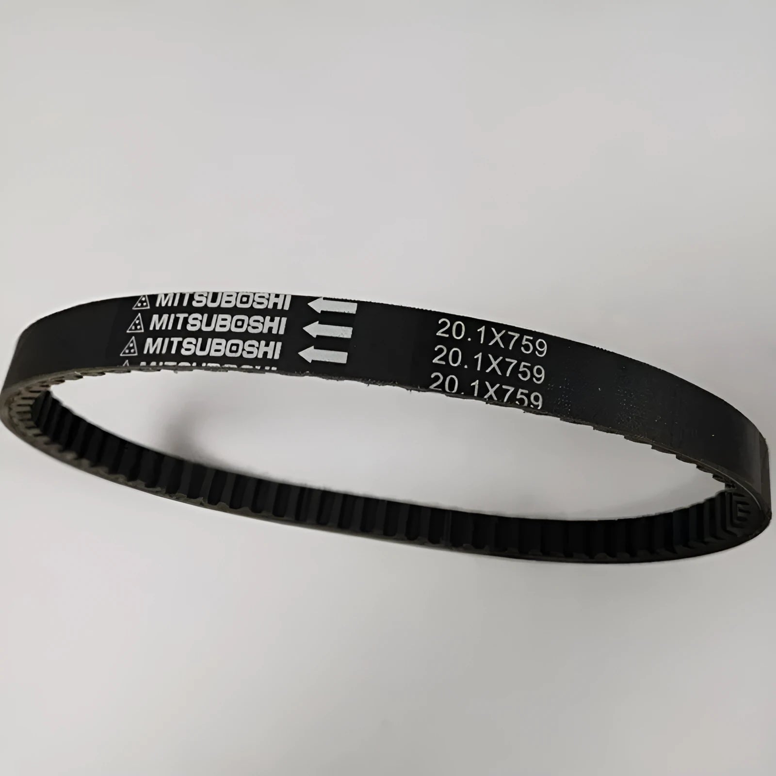 Black motorcycle drive belt with 20.1-759 specification for Guangyang Jili GP110 and Fengli VP110 models