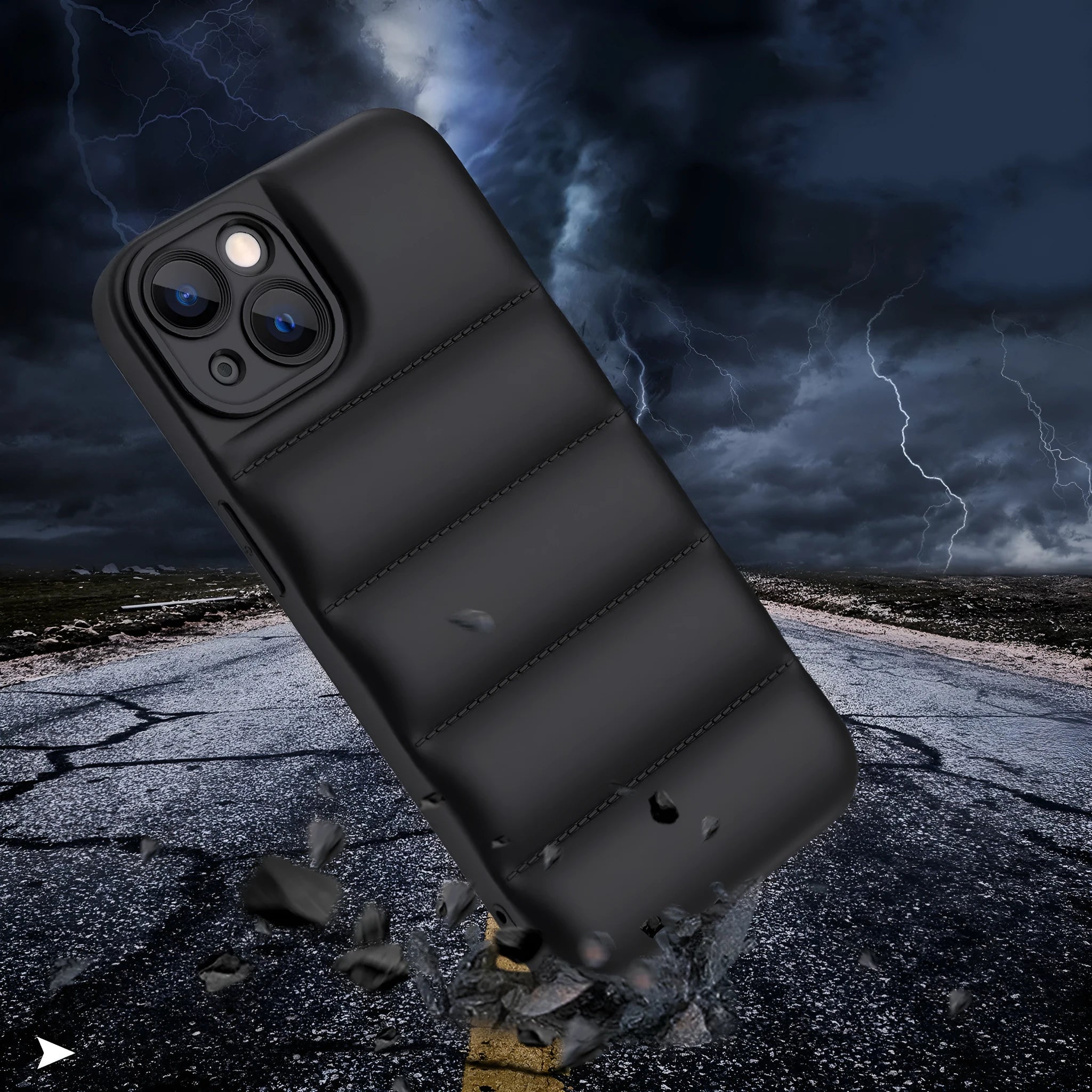 Solid colour TPU protective phone case for iPhone, shown in blue, on a white background.