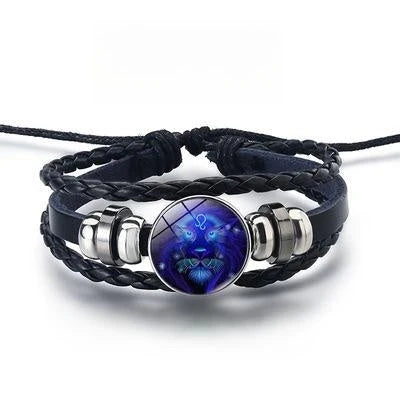 12 Constellations Luminous Bracelet glowing in the dark with punk style design