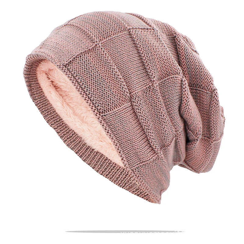 Unisex wool knitted beanie in various colors for winter warmth