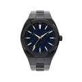 Men's frosted stainless steel business watch with luminous markers in silver colour option
