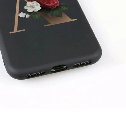 Silicone phone case with 26 English alphabet letters design for iPhone 14 models