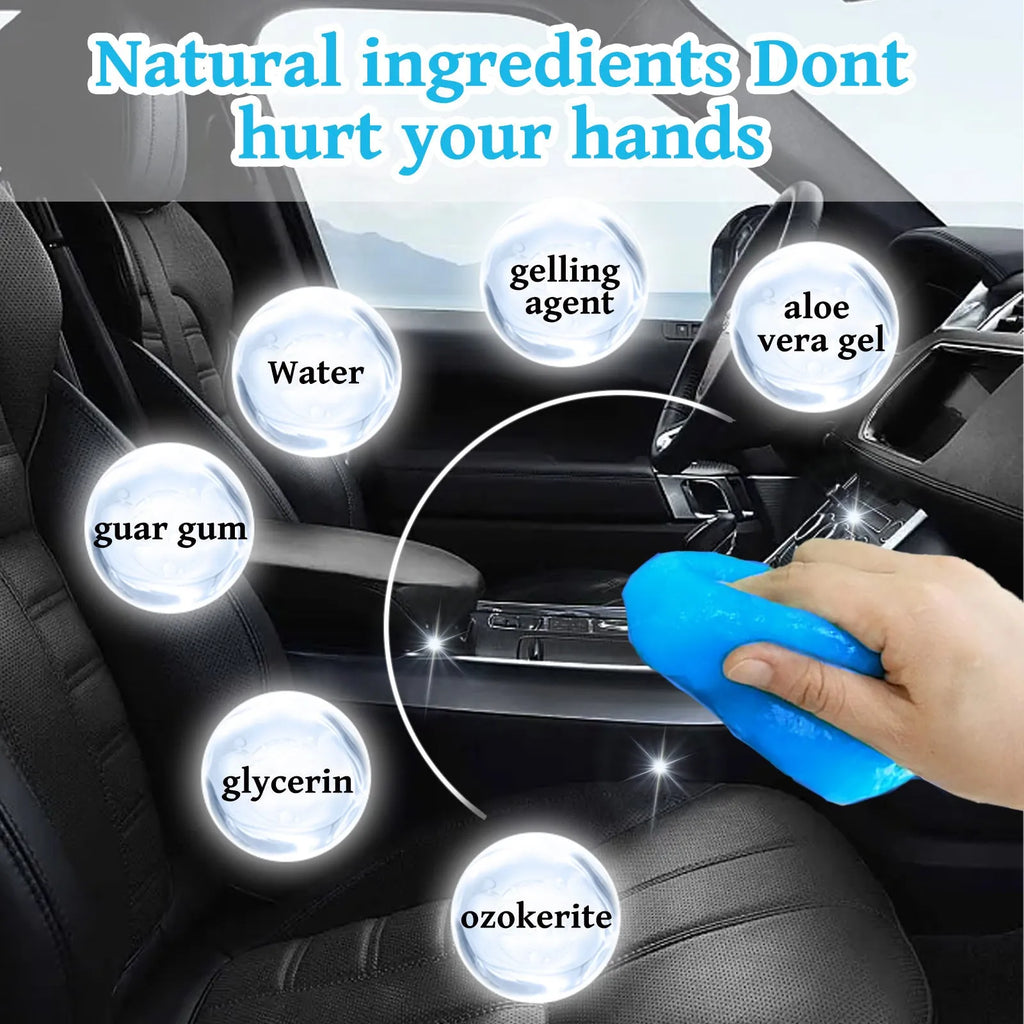 70g car cleaning soft gel adhesive for dashboard and console gap dust removal measuring 6.2x5.7cm