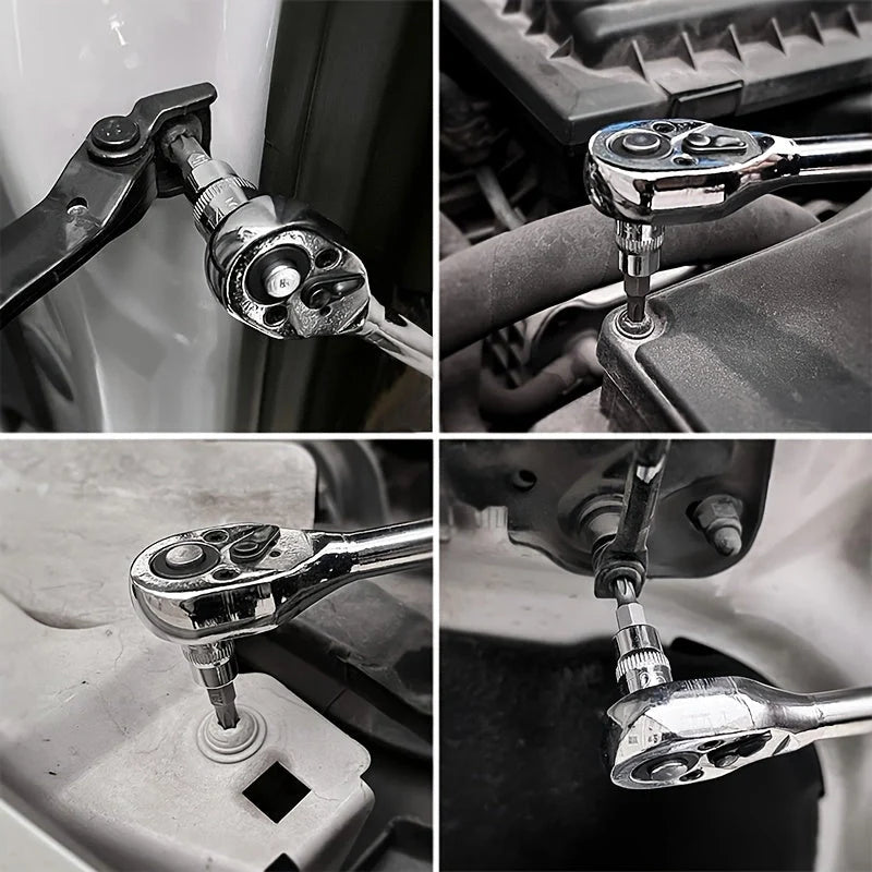 10-piece XZN triple square 12-point spline bit socket set with sizes 4mm to 18mm in a hard plastic case