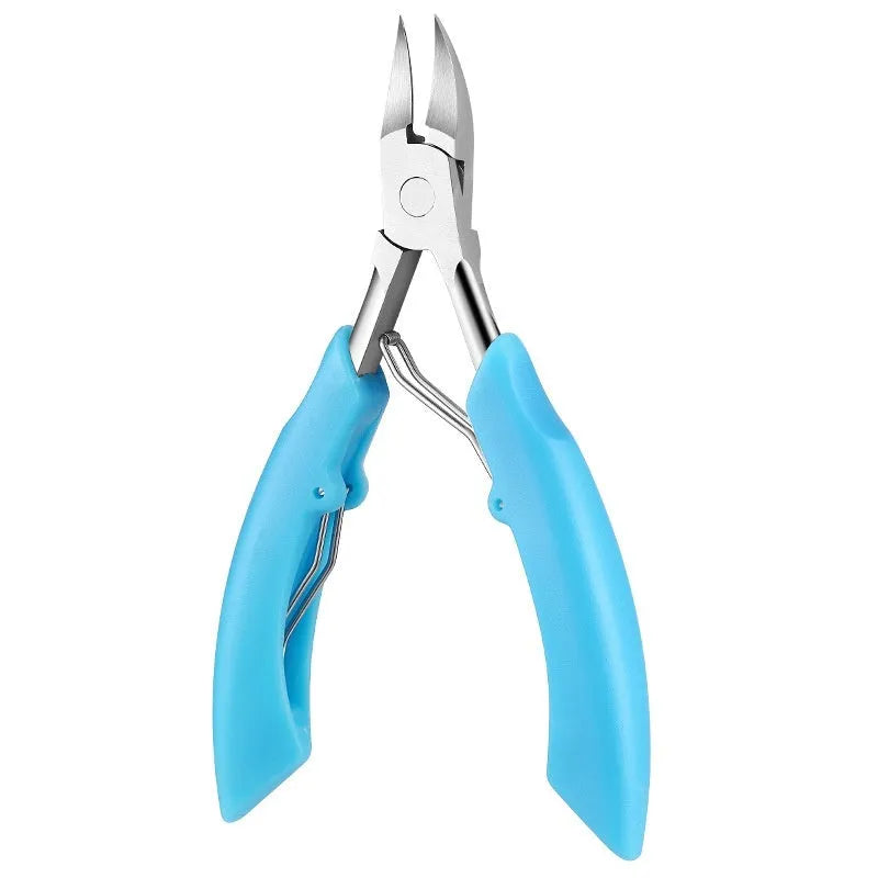 Bevel olecranon nail groove clippers in five colours - black, red, blue, pink, white