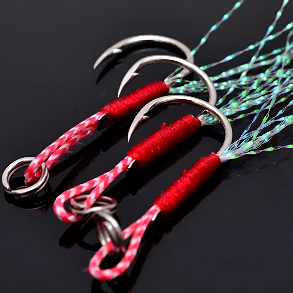 Bright wire single hook fishhook for boat and sea fishing with iron plate construction