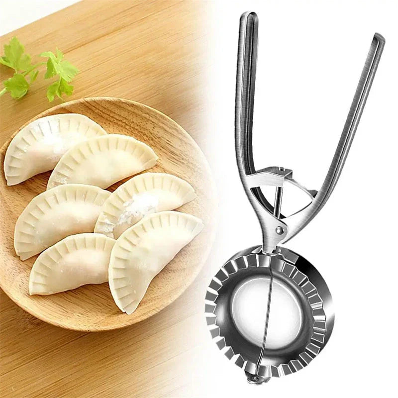 Stainless steel dumpling maker with easy-to-use design for creating perfect, sealed dumplings and filled pastries at home