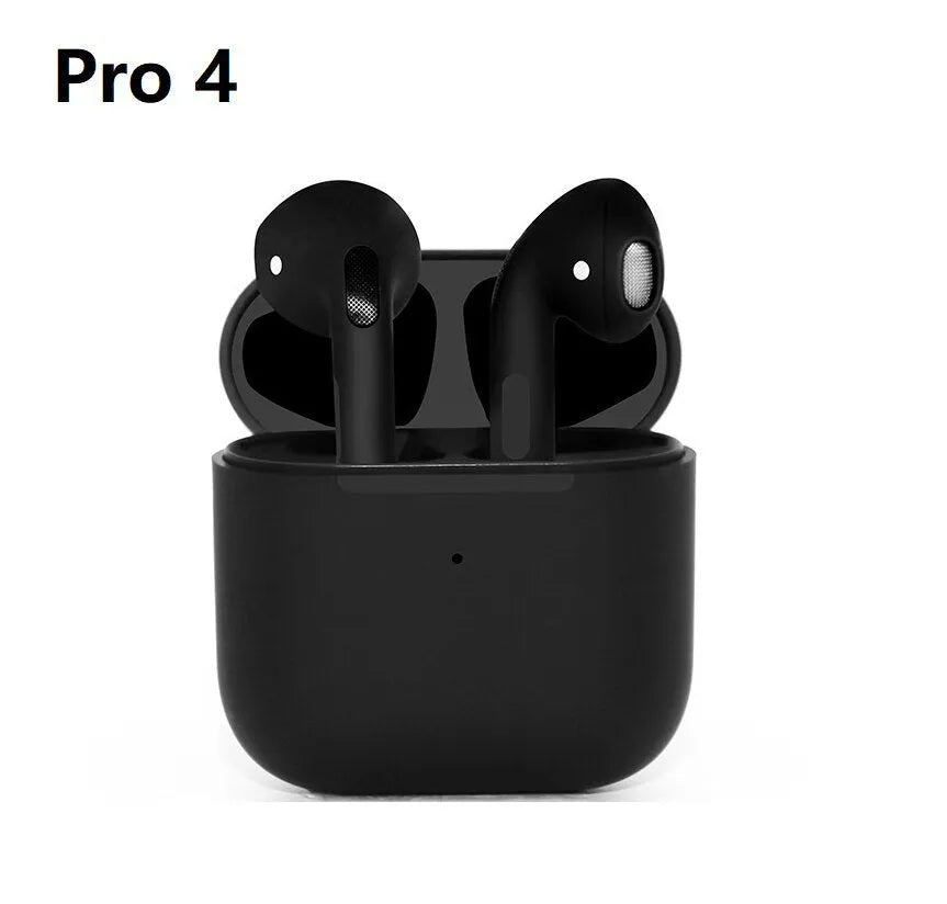 Pro4 Black and Pro4 White in-ear wireless Bluetooth sports headphones on a plain background.