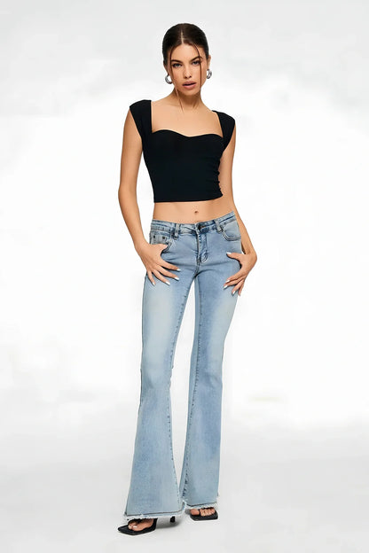 Black ribbed sleeveless crop top with sweetheart neckline, 90% polyester 10% spandex, sizes XS-XL