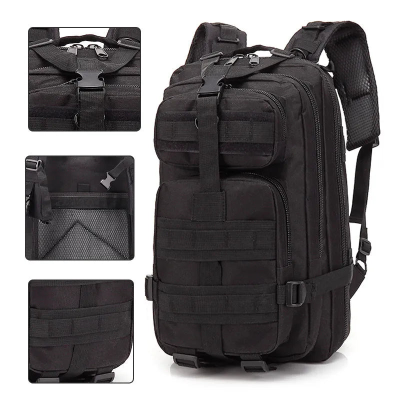 Large 45 litre khaki hiking backpack with air pillow belt system for mountaineering