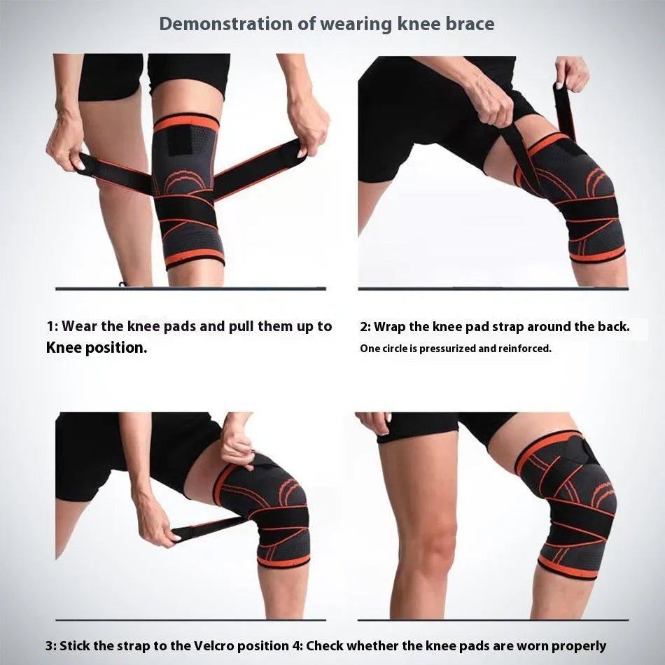 Single non-slip fitness knee pad in nylon cloth, shown in one of six colours with weight sizing codes S to 3XL.