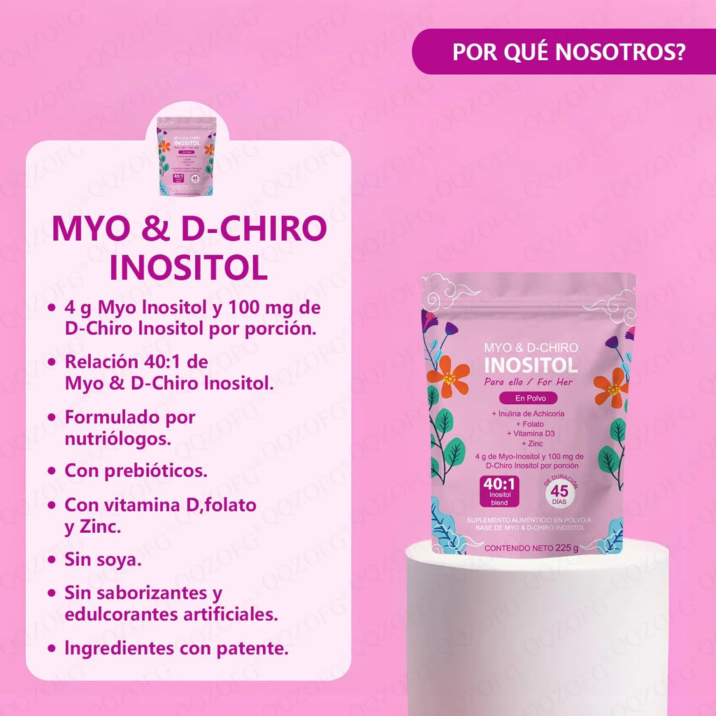 225g container of female inositol powder for hormonal balance supplement