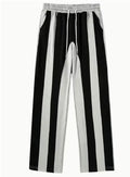 Straight sports pants loose fit polyester joggers black or grey digital printing autumn casual wear