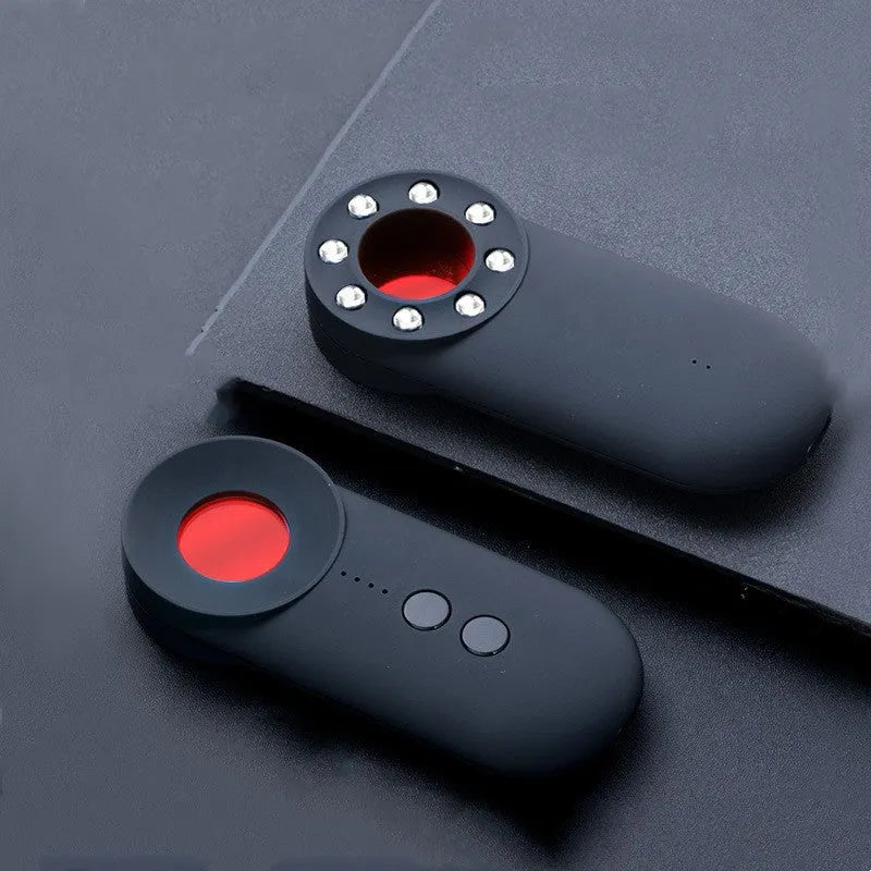 Black GPS signal detector with ABS housing measuring 93.8mm length with micro USB charging port
