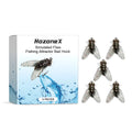 Five small green biomimetic insect soft bait lures for fishing, measuring 1.5cm.