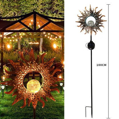 LED Solar Flame Metal Decorative Light in various styles for outdoor use