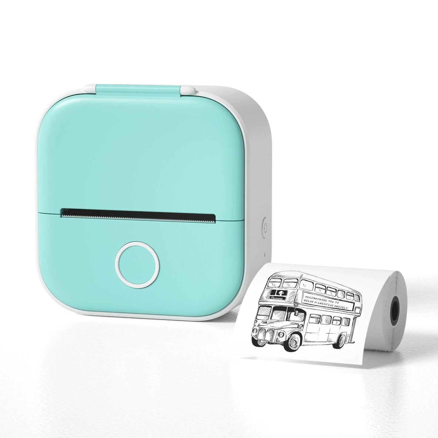 Portable Mini Thermal Label Printer with Bluetooth connectivity in various colours