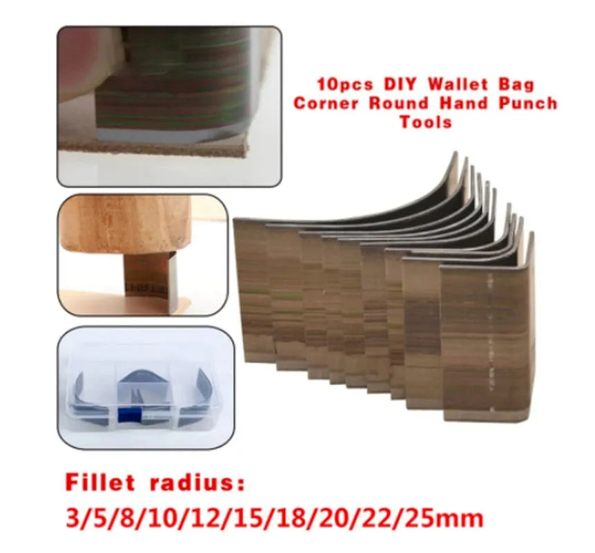 Steel leather die cutting knife die for curved fillet belt cuts with sizes from 2mm to 18mm.