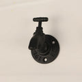 Metal water pipe style wall hook for towels in black green or red colours