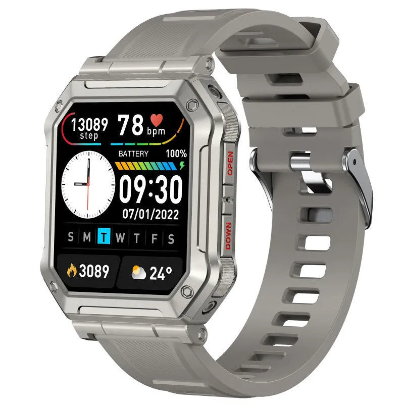 Smart bracelet with heart rate and blood pressure monitor on wrist, black colour, TFT screen