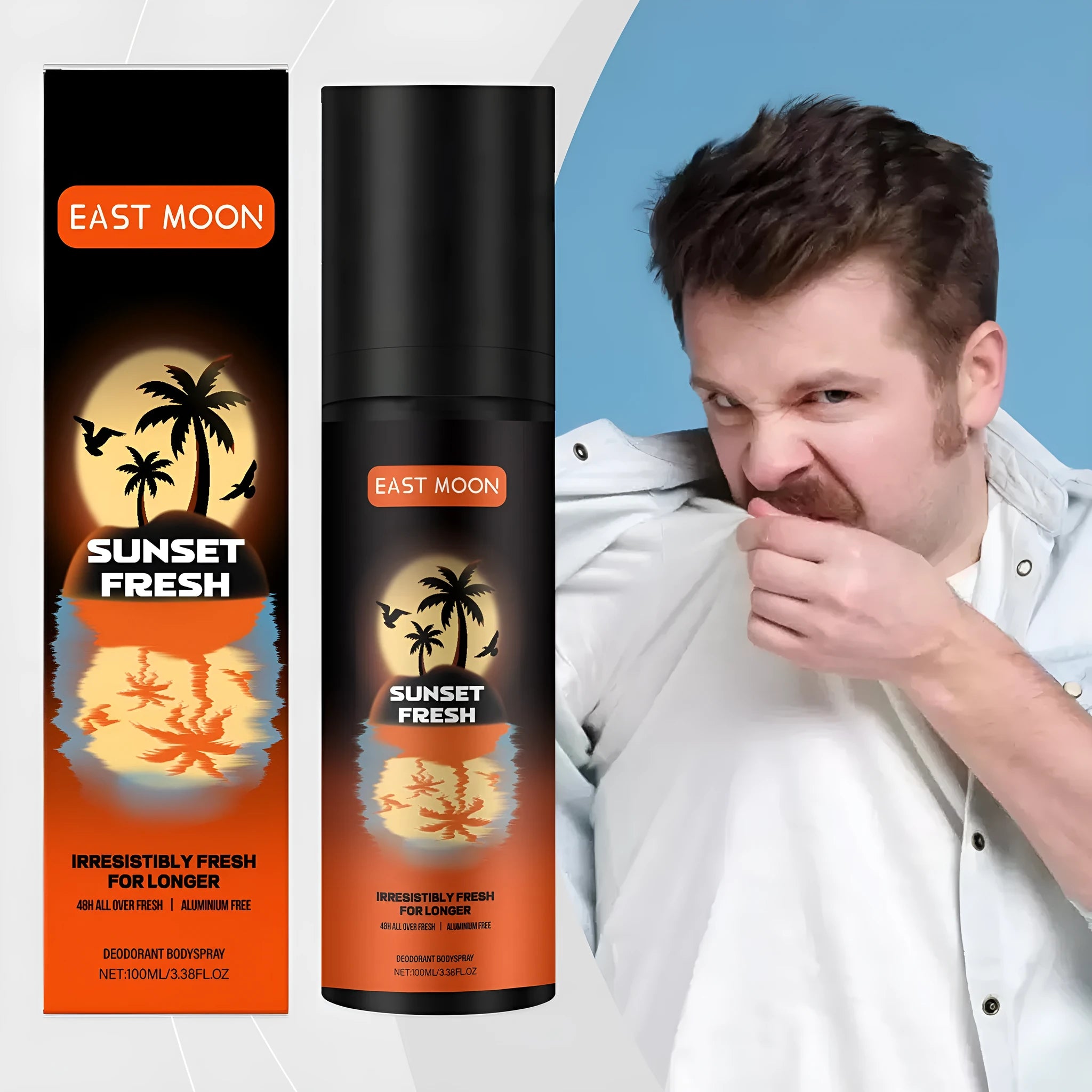 Men's fruit fragrance care spray bottle 100ml with natural mango citrus oils