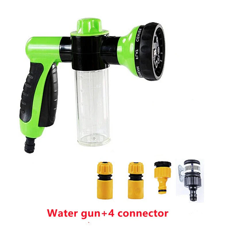 Multi-function high-pressure foam pot water gun set for car and home cleaning