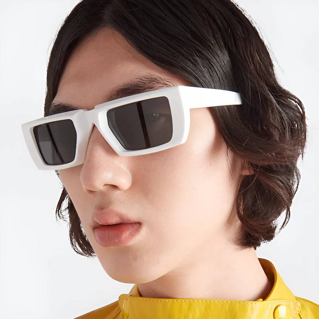 Y2K street fashion sunglasses with UV400 protection in full frame PC construction