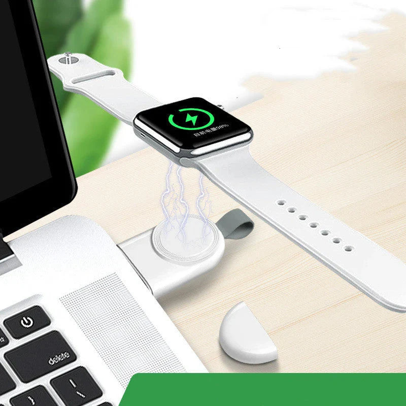 Premium wireless charging dock for Apple Watch with intelligent chip, durable ABS construction, and portable design