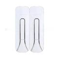 Wall-mounted manual press shampoo dispenser in white ABS plastic with single head, 5.8 x 7 x 23.5 cm