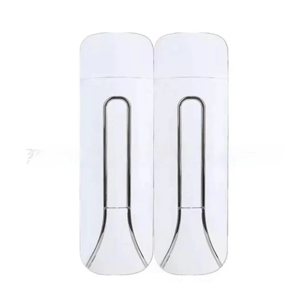 Wall-mounted manual press shampoo dispenser in white ABS plastic with single head, 5.8 x 7 x 23.5 cm