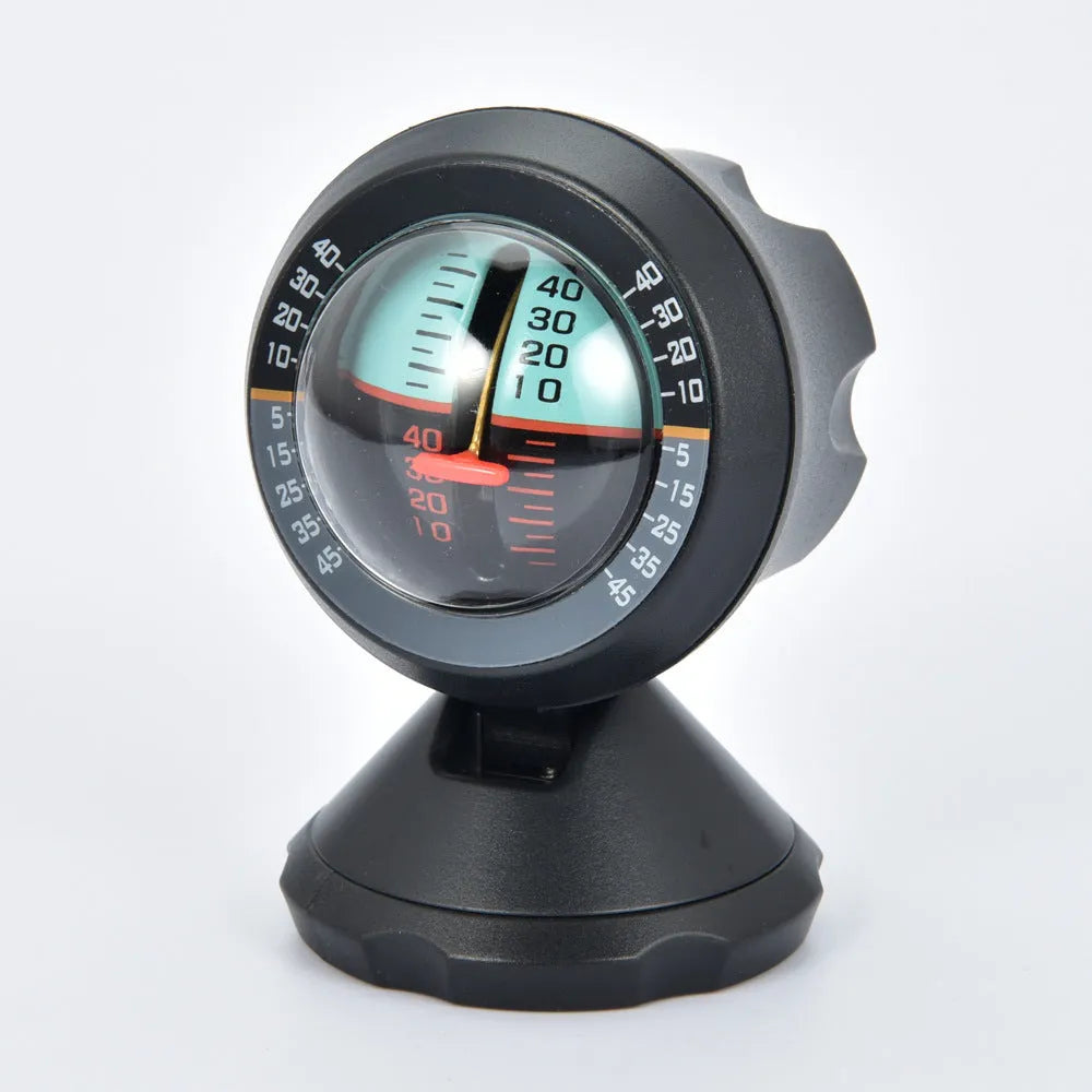 Black AMD-2 vehicle mounted slope meter for measuring car inclination and body rotation angles.