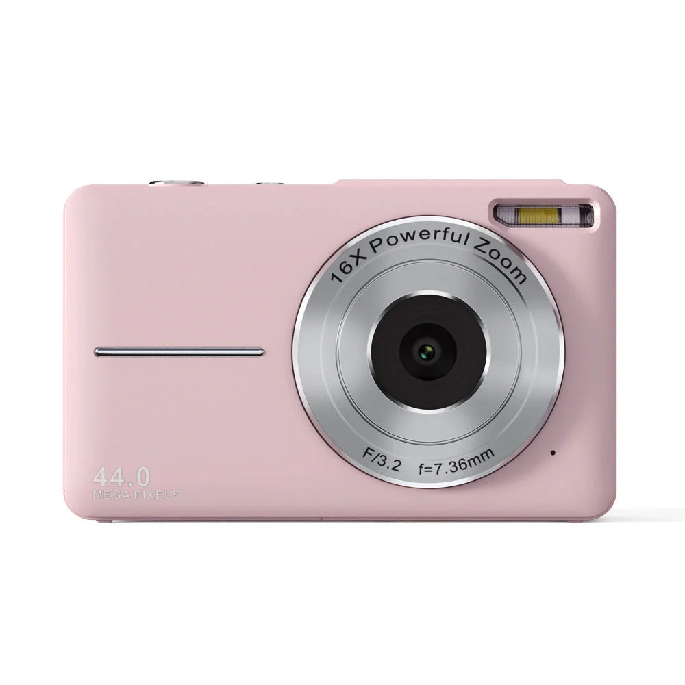 Children's mini digital camera capturing high-quality 44MP photos and 1080P videos