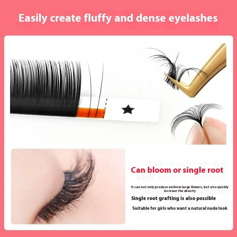 16-row dense row false eyelashes made from mink hair with matte finish, showing length options from 8mm to 18mm